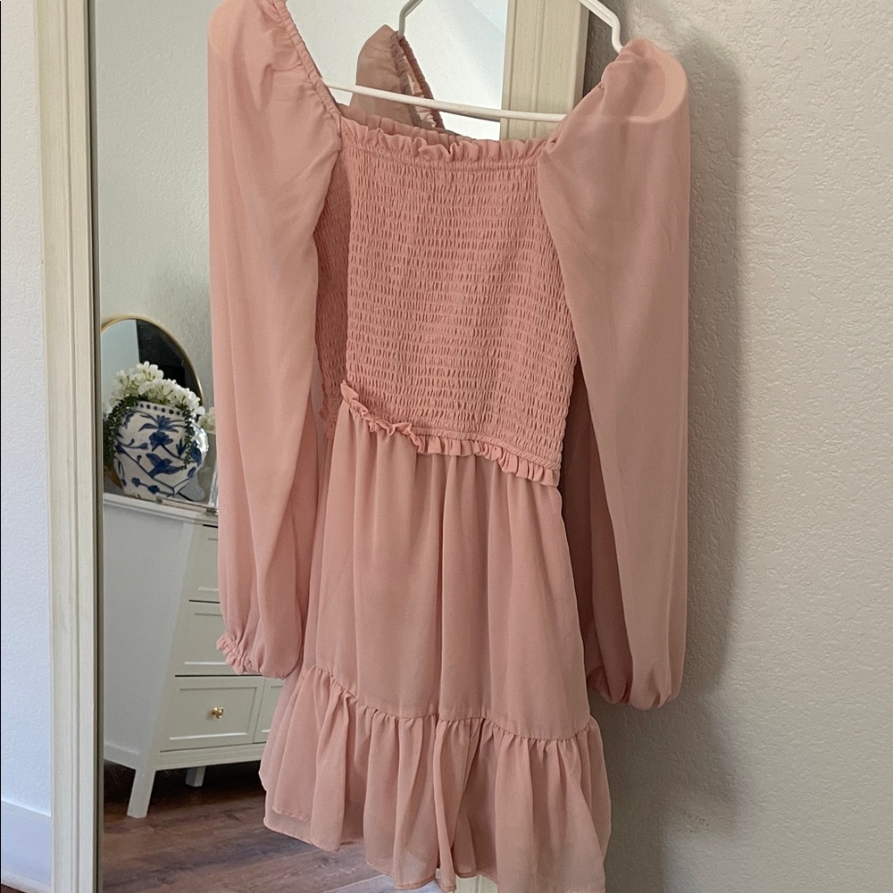 1. State Pink Long Sleeve Dress